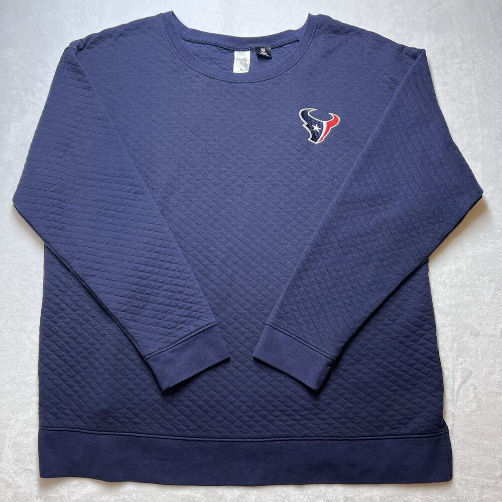 NFL Houston  Texans Women’s Quilted Sleepwear Long Sleeve Slit Side Size XL